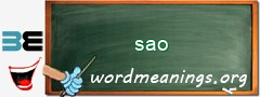 WordMeaning blackboard for sao
